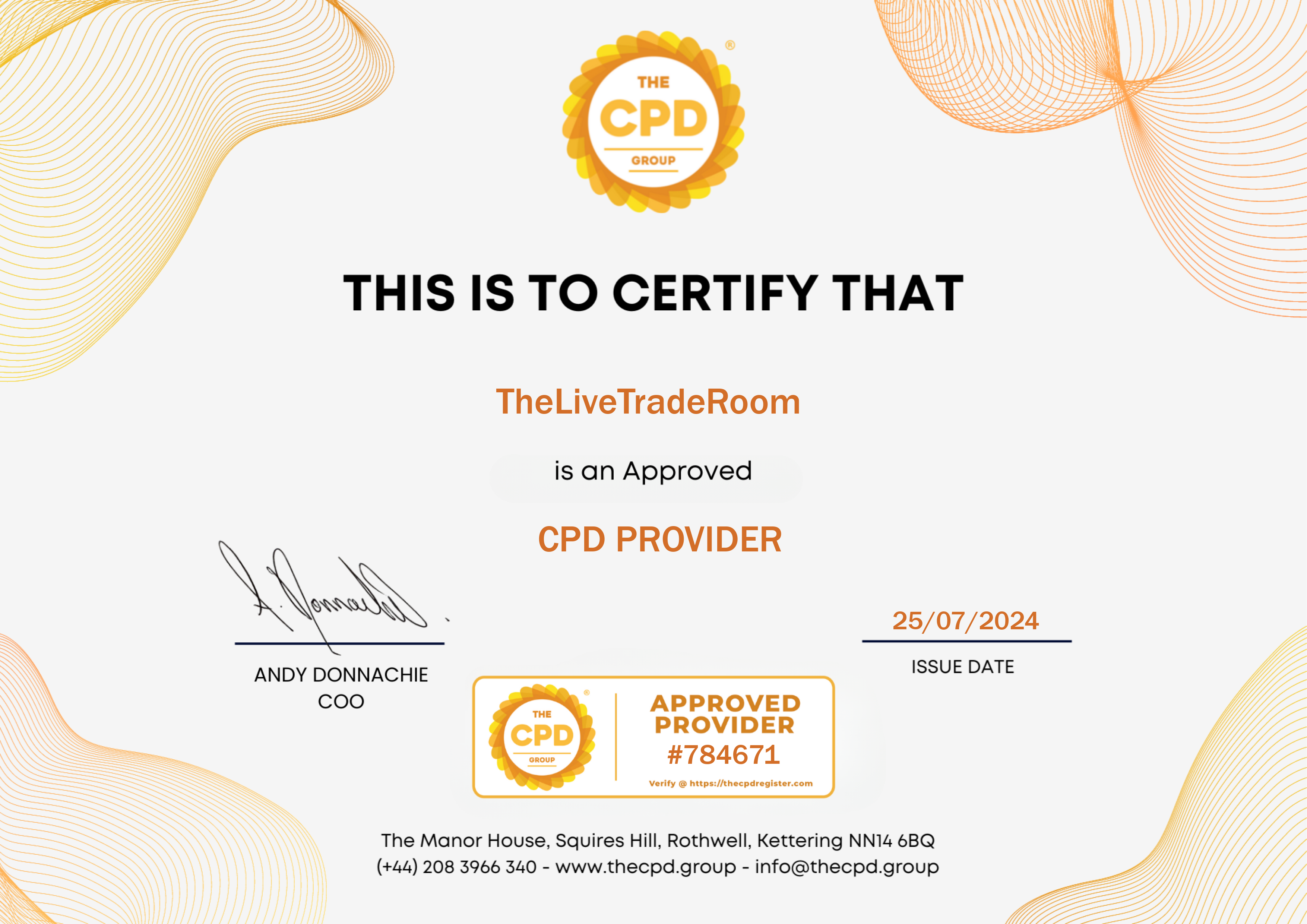 CPD Certificate