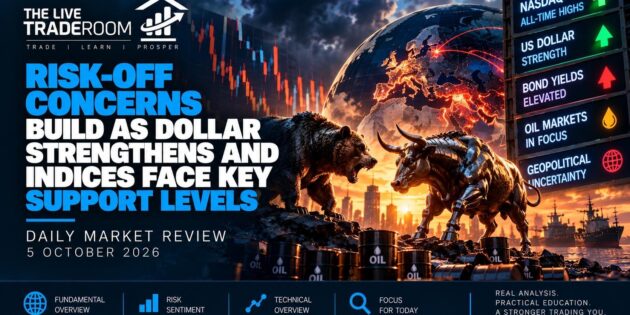 Risk-Off Signals Build as Dollar Strengthens and US Indices Test Key Support
